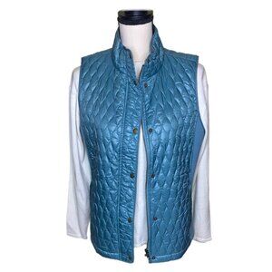 Talbots Blue Quilted Vest